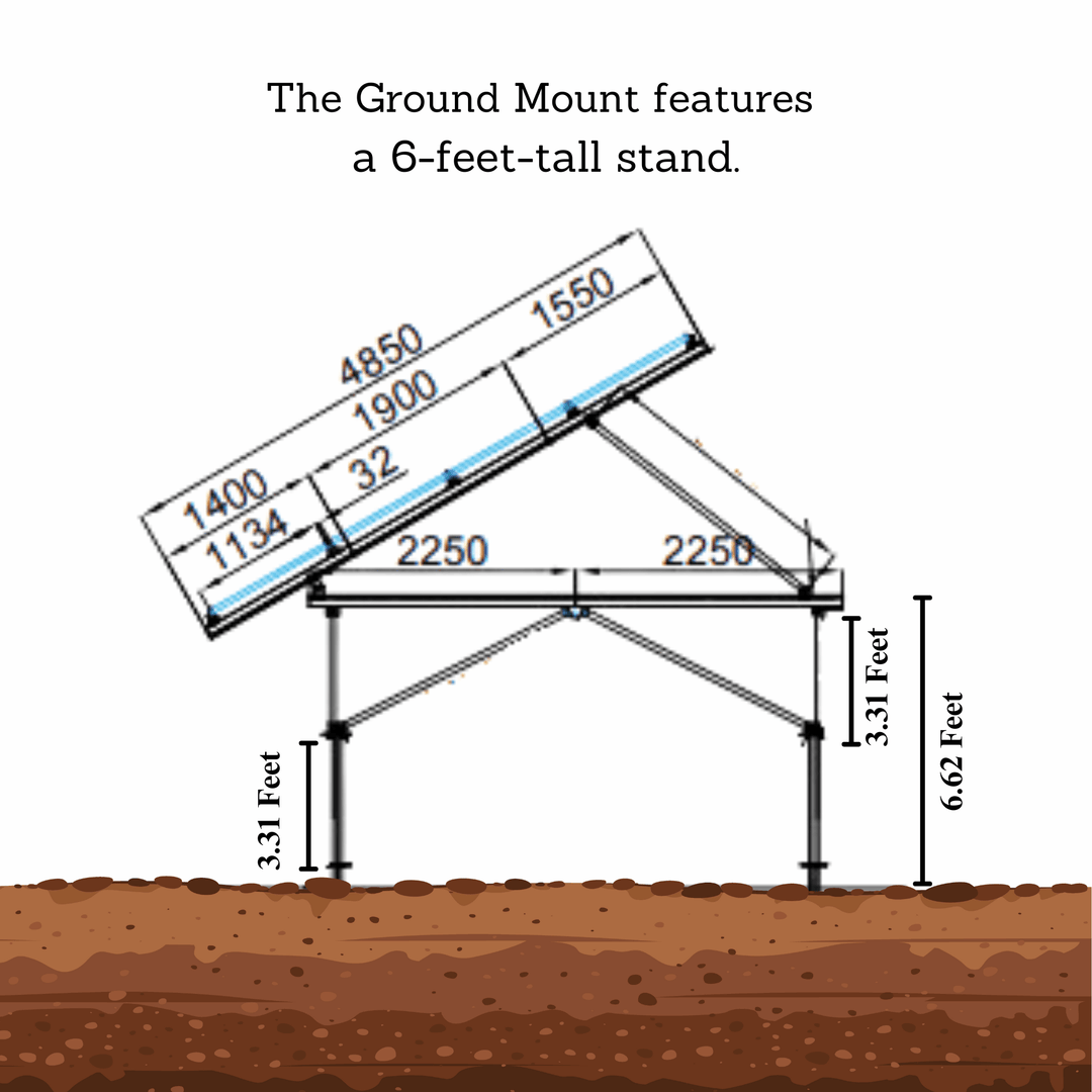 Maple Leaf 16 Panel Solar Ground Mount – Adjustable Angle | Easy Installation