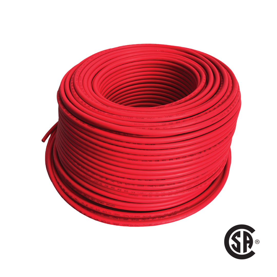 Maple Leaf Red 6AWG 500Ft Solar Extension Cable - Tinned Copper Wire | From RVs To Automotives | For Both Indoor & Outdoor | CSA Certified