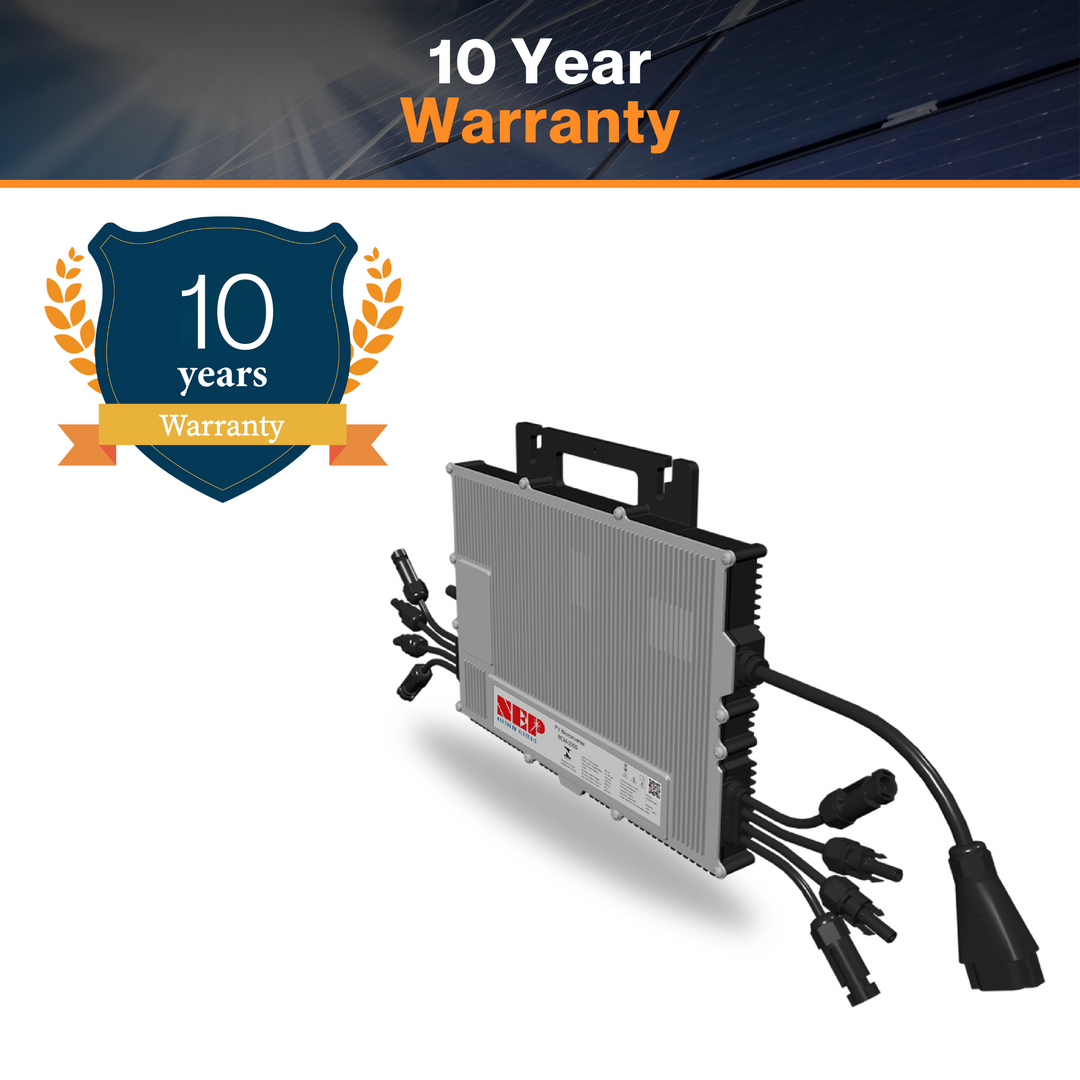 NEP Quadruple Inverter 1600W - Arc-Fault Protection | 97.3% High Efficiency | NEMA-6  IP66 & IP67 Rating | -40°C To +85°C | UL1741 & IEEE1547 Certified