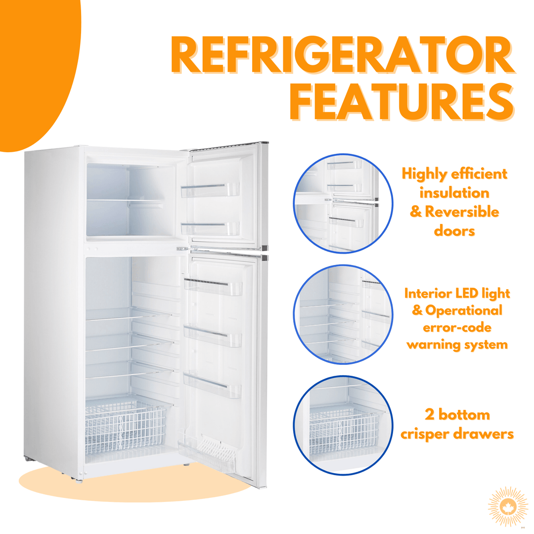 Unique 14.0 cu. ft. Off-Grid Solar Refrigerator (Réfrigérateur solaire 12V/24V 14 pi cu) - High Quality Fridge & Freezer | For Off-Grid Properties