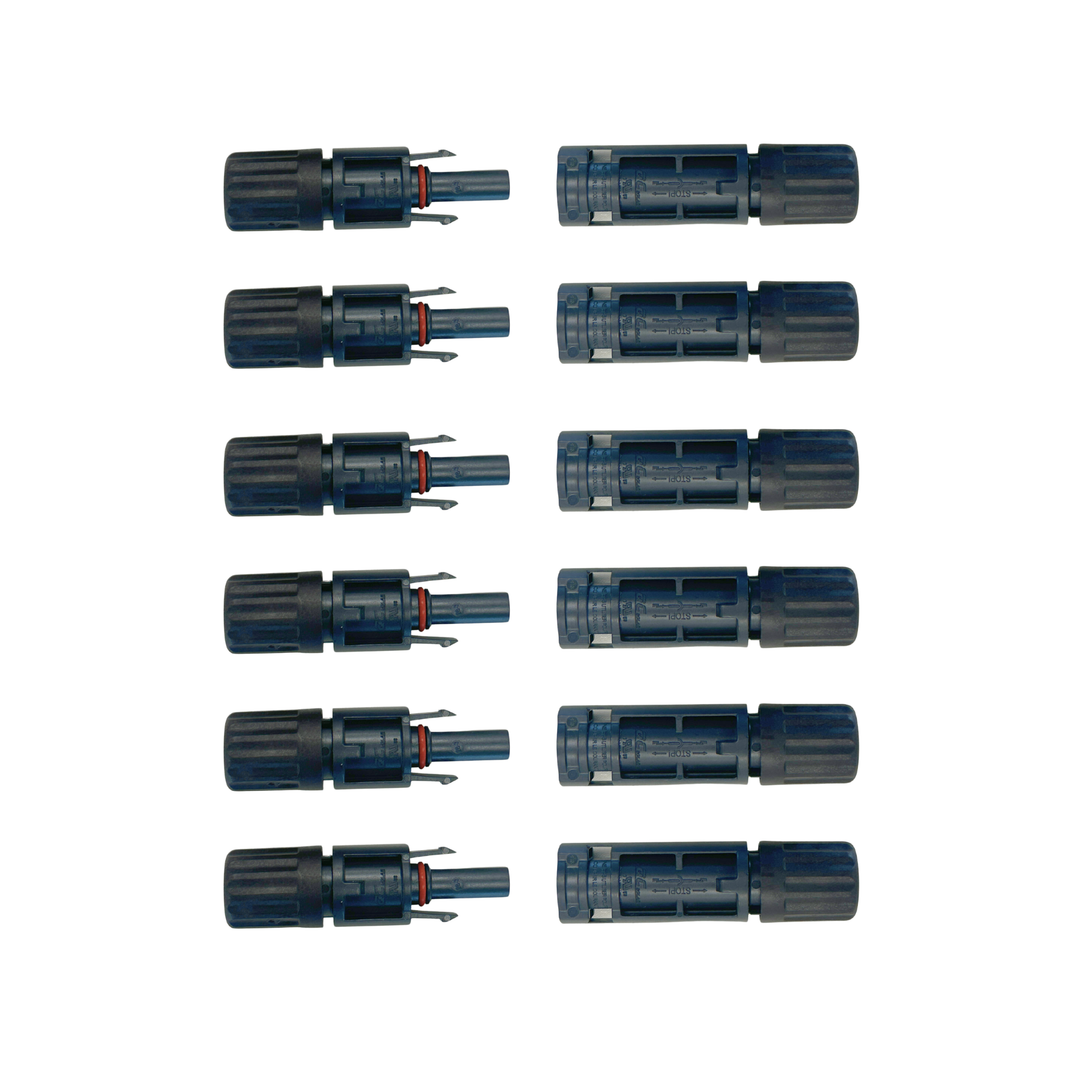 MC4 Solar Connectors – UL & TÜV Certified | IP68 Waterproof PV Cable Connectors (6 Pack / 10 Pack)