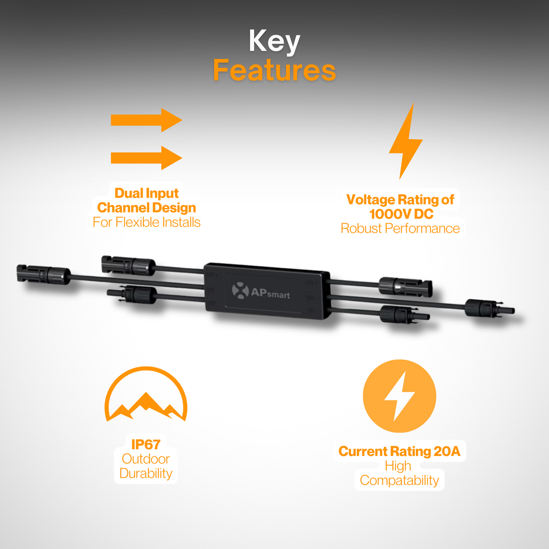 APsystems RSD-D-20 (MC4) Rapid Shutdown Device | Dual Input | NEC & SunSpec Compliant