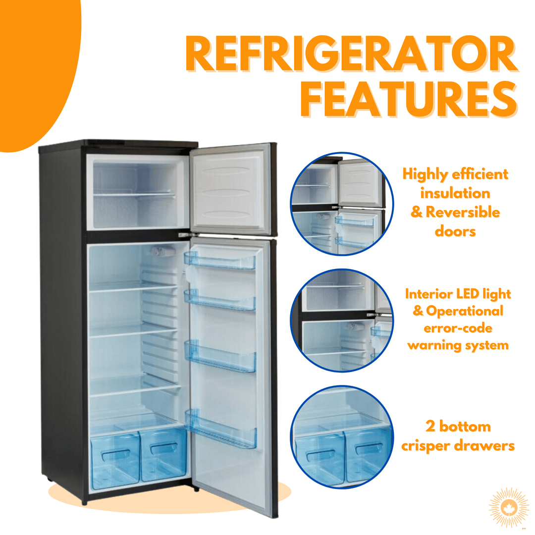 Unique 13.0 cu. ft. Off-Grid Solar Refrigerator (Réfrigérateur solaire 12V/24V 13 pi cu) - High Quality Fridge & Freezer | For Off-Grid Properties