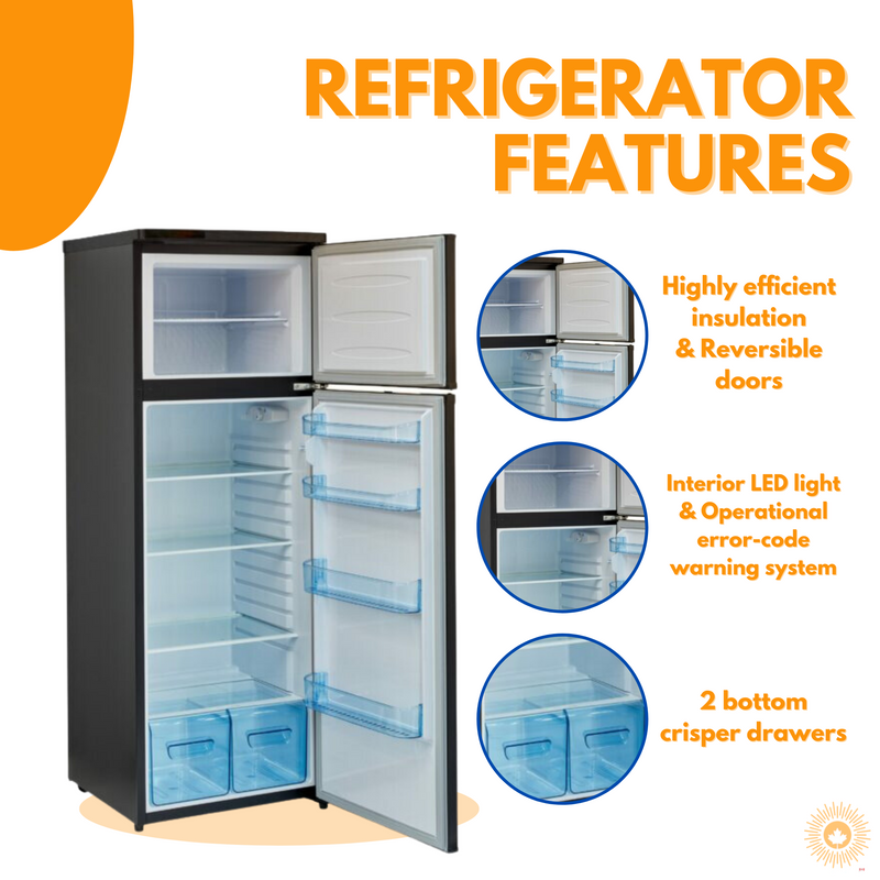 13.0 cu. ft. Unique Off-Grid Solar Refrigerator | Réfrigérateur solaire 12V/24V 13 pi cu | High Quality Fridge And Freezer for Off-Grid Properties, Cottages, Cabins , Large RVs and More [SHIPS WITHIN 2 WEEKS]