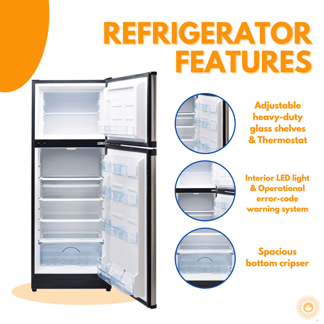 Unique 10.3 cu. ft. Off-Grid Solar Refrigerator (Réfrigérateur solaire 12V/24V 10.3 pi3) - High Quality Fridge & Freezer | For Off-Grid Properties