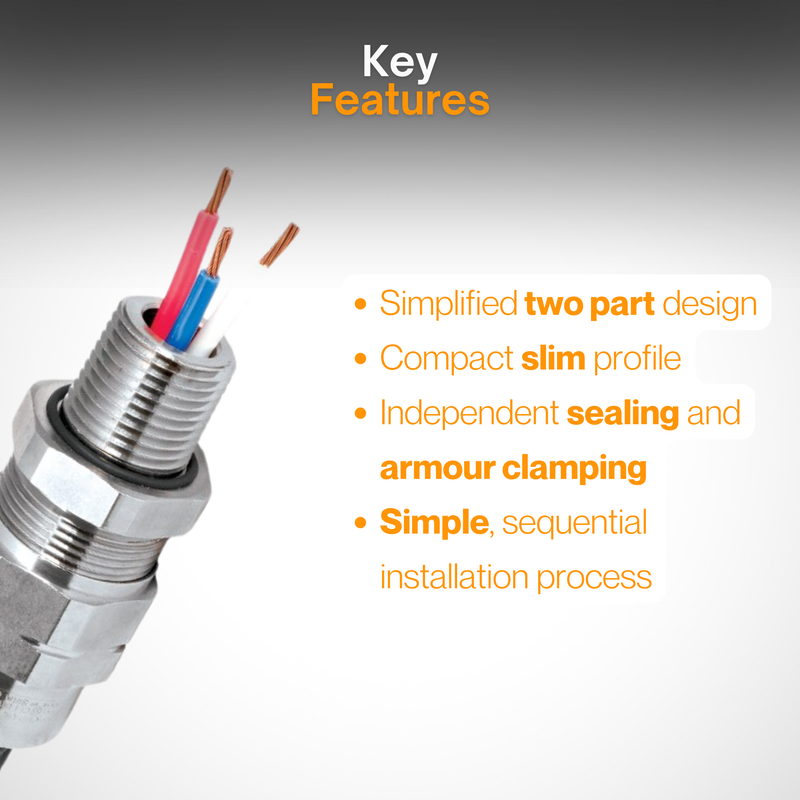 TMC2 Teck Aluminium Cable Fittings Cable Gland | Class II, Div 1 & 2 | MC, MC-HL, Teck Armoured | IECEx, ATEX, cCSAus Approved