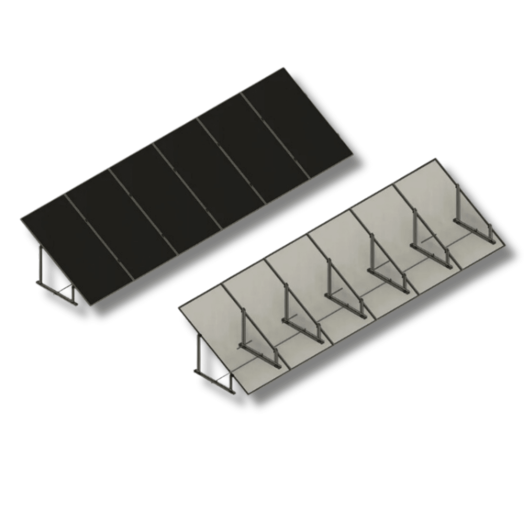 IntegraRack IR-30 BallastRack Solar Rack Frame - Fast Installation | 30° Fixed Angle| 6061-T6 Aluminum | UL 2703  Certified