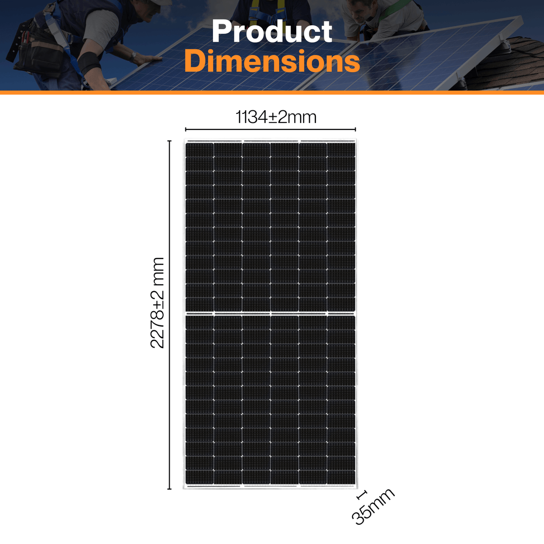 Thornova Solar 580W Panel - TS-BGT72(580) - High-efficiency Bifacial Dual Glass TOPCon Module | IP68 Rating Junction Box | MC4-EVO2 Connector