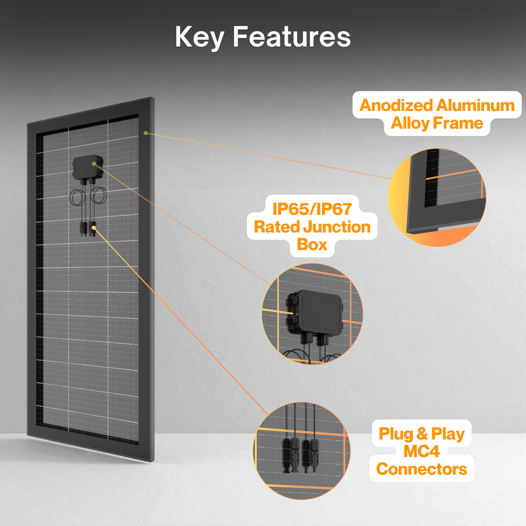Maple Leaf 200W Bifacial Monocrystalline Solar Panel – High Efficiency, IP67, Tempered Glass | Premium Canadian-Engineered Monocrystalline Solar Panel With Bifacial Power Boost – Ideal for Residential, Commercial, and Off-Grid Applications