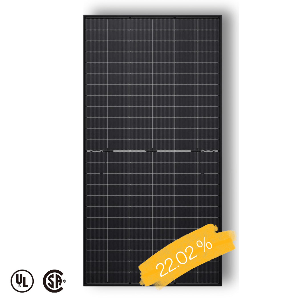 Maple Leaf All Black Bifacial Solar Panel 570W - W/ N-type Mono Cells | IP68 Junction Box & IP67 MC4 Cable | Pallet Of 36