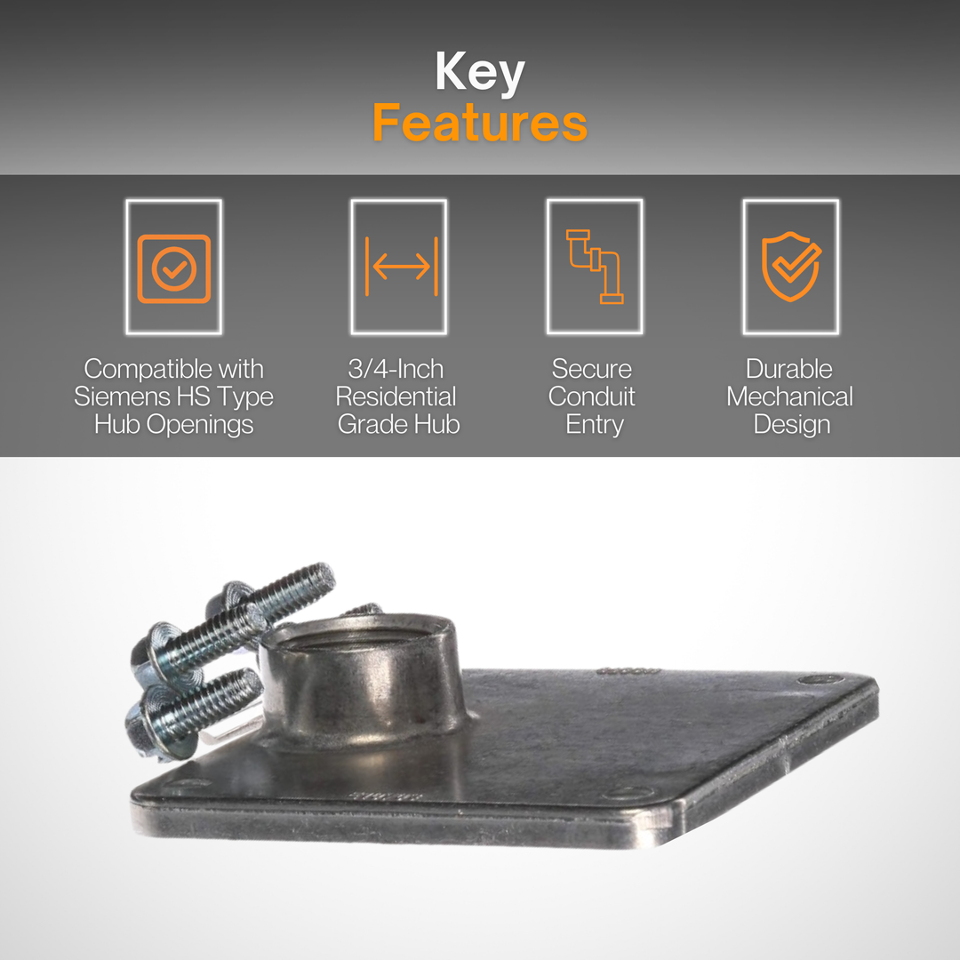 Siemens ECHS075 – 3/4-Inch HS Type Electrical Hub | Load Center Conduit Hub | Siemens Panel & Meter Socket Hub