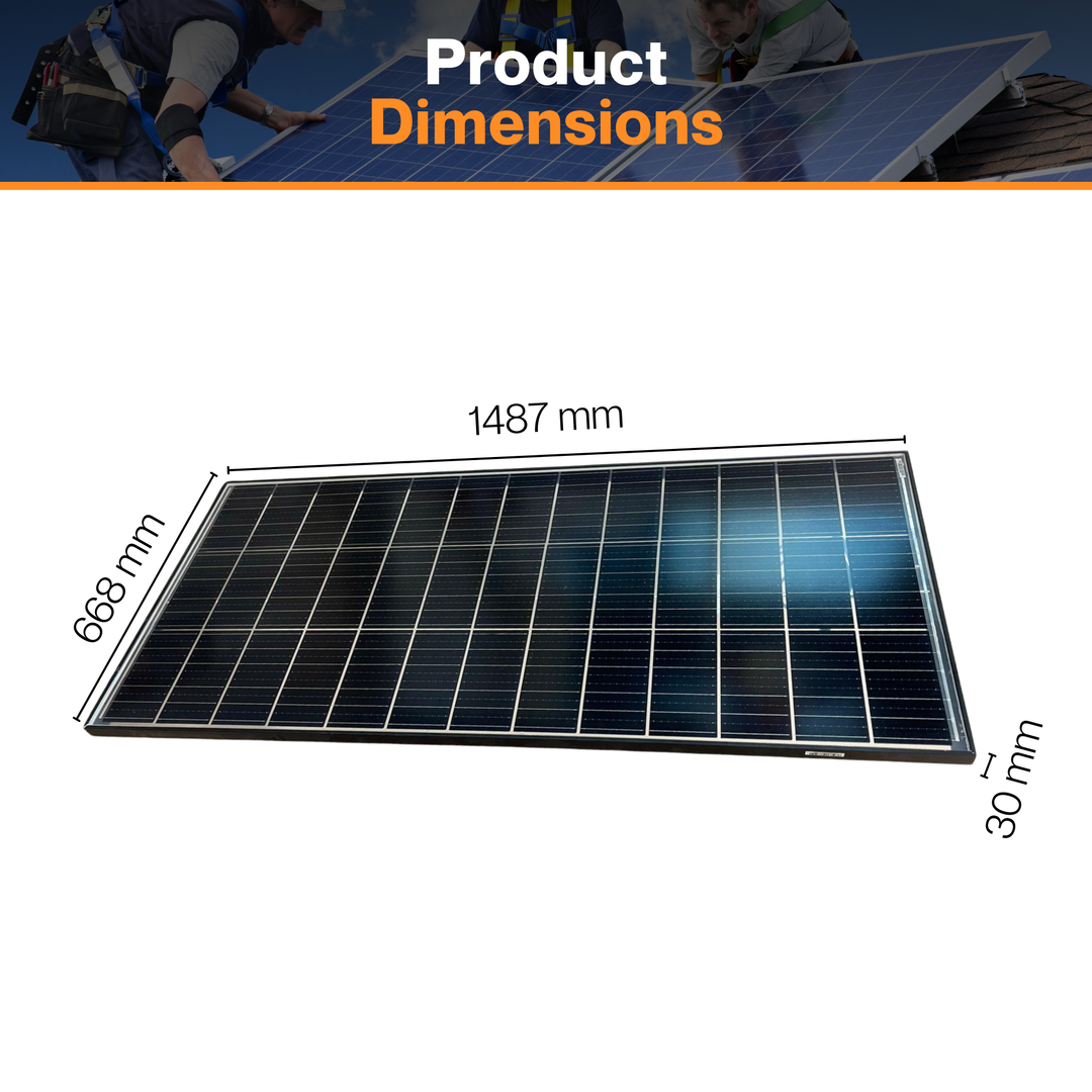 Maple Leaf 200W Monocrystalline Solar Panel - Clear Glass| Handle Up to 5400Pa Snow Load | Aluminum Frame | IP67 Rated Junction Box