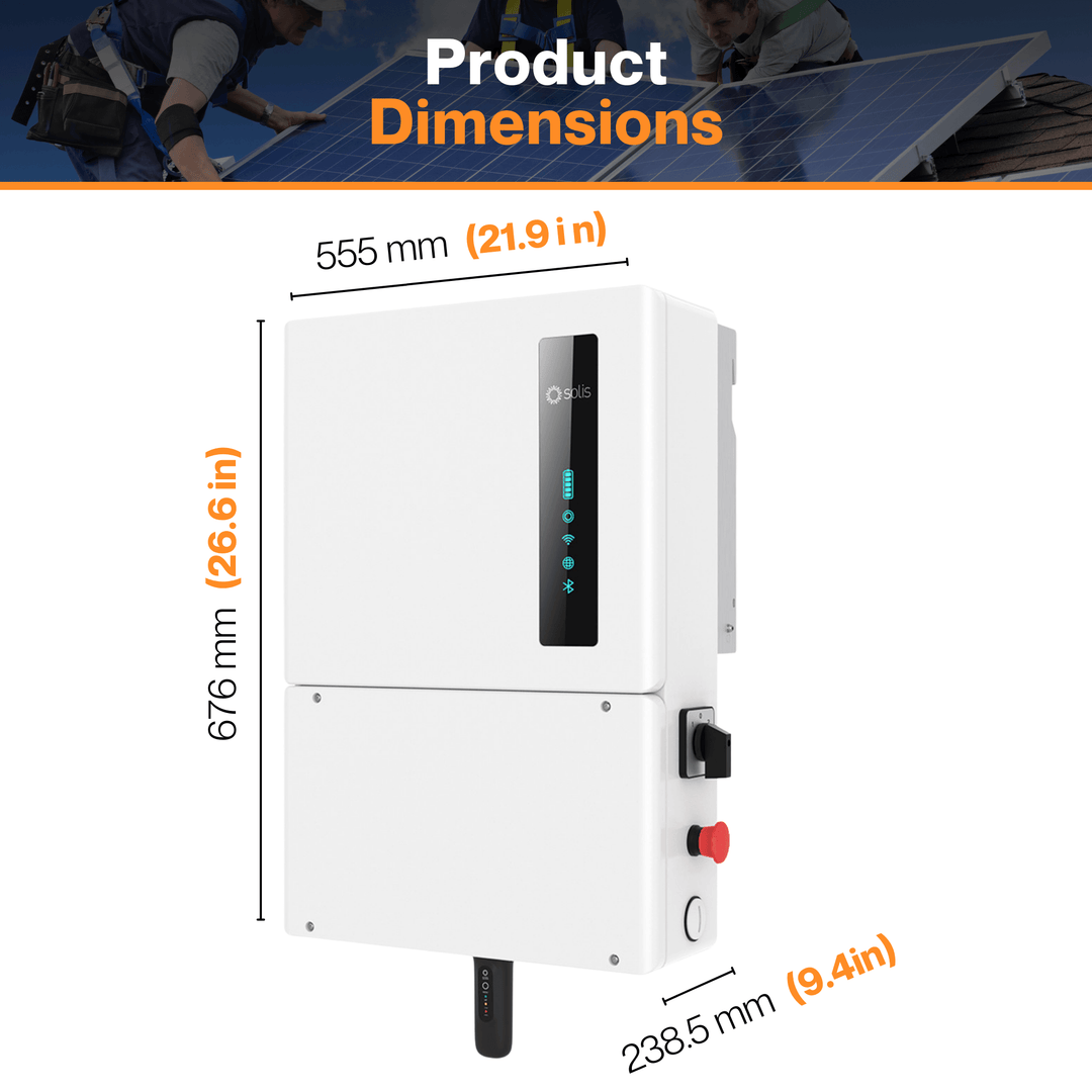 Solis (S6-EH1P10K-H-US-APST) 10kW 600Vdc 240Vac - Residential Hybrid Storage Inverter | W/ 97.6% Efficiency| UL 9540 Certified