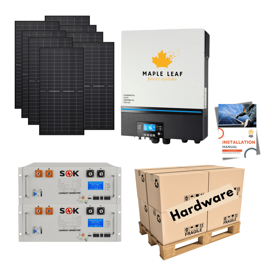 48v 6500EX Maple leaf Solar Kit - Optional Split Phase [120/240] | SOK Battery Version | Perfect For On-grid & Off-grid Systems