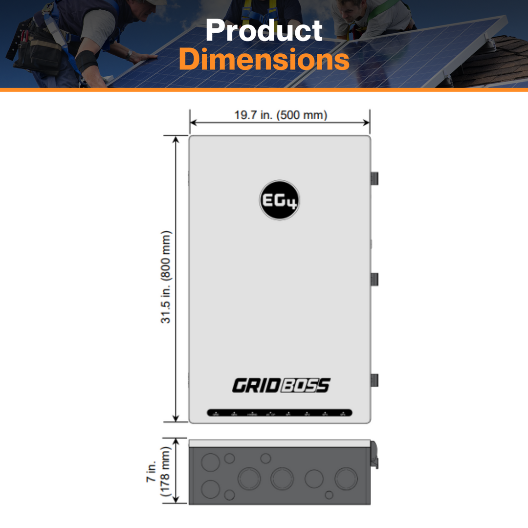 EG4® GridBOSS MID V2 - 200A Service Entrance | Four Configurable Ports | Smart Load & Power Shedding | Configurable Breakers | UL 1741 Certified