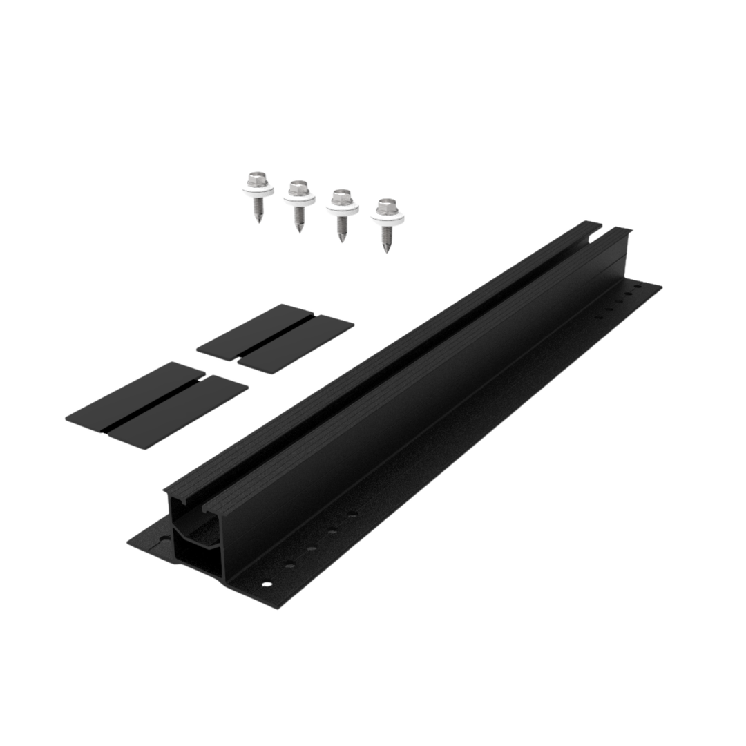 Maple Leaf Black Fast Install Mini-Rail Set 400mm (4 Screws + 4 Pads)