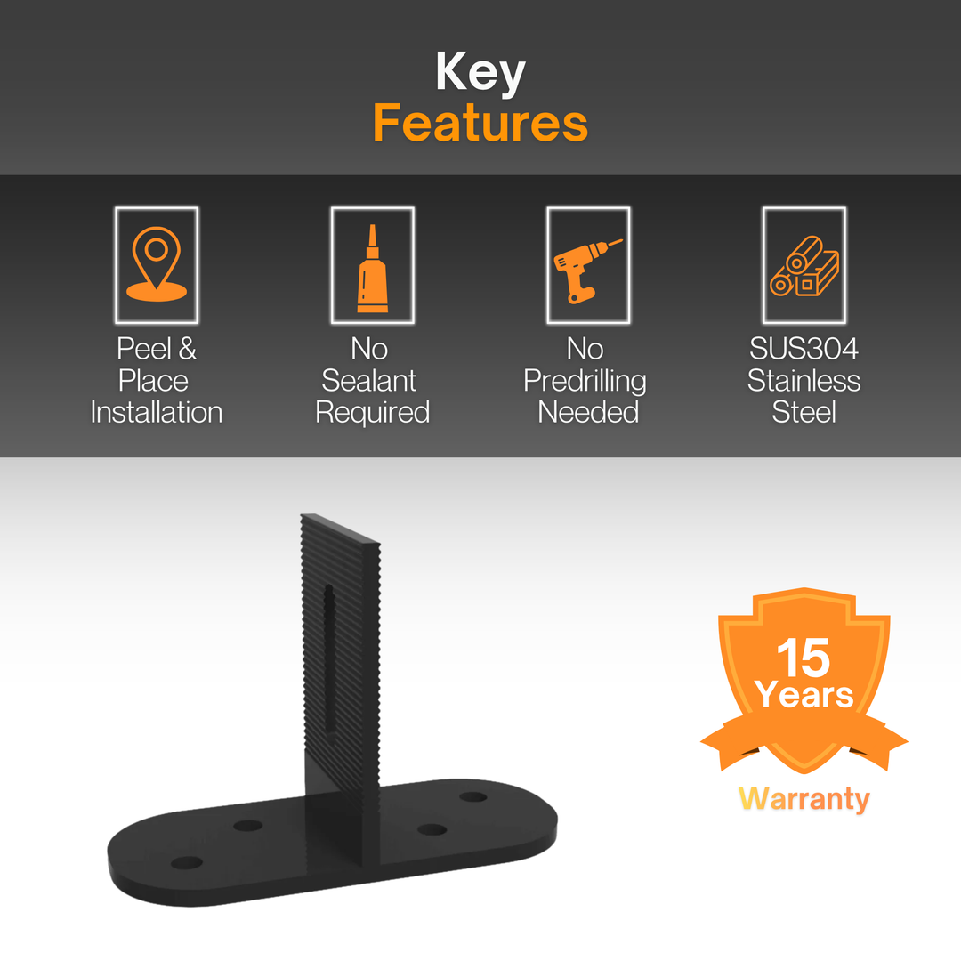 Maple Leaf Black T-Foot With Butyl Seal