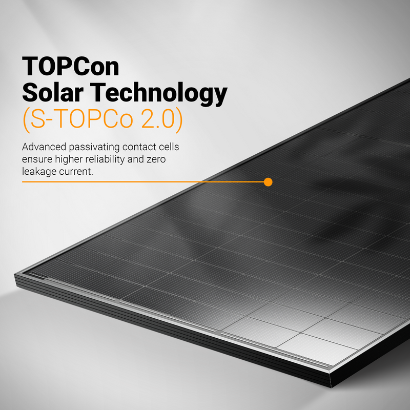 Maple Leaf 640W 5N N-Type TOPCon Bifacial Dual Glass Ultra Black Solar Panel | High-Efficiency N-Type Solar Module with 30-Year Power Warranty