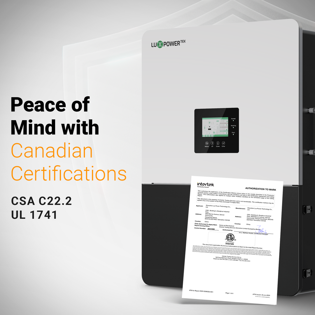 Luxpower GEN-LB-US 13K Hybrid Solar Inverter | 13kW Split Phase 120/240V | Off-Grid, RV, Cabin, Marine & Residential Power Backup | UL & CSA Certified