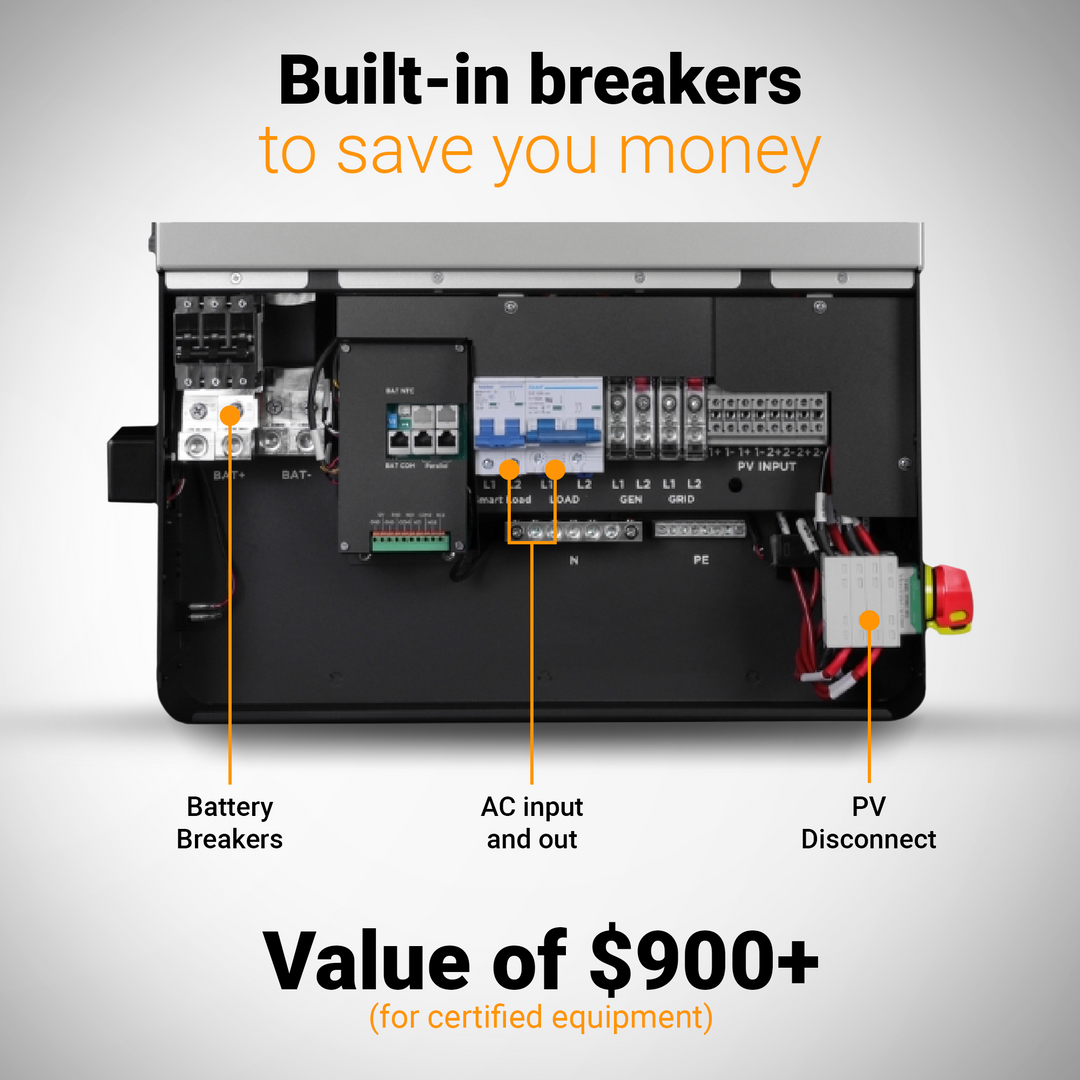 Luxpower Off Grid Split Phase Inverter 12KW(SNA-US-12K) - 12000 XP -MPPT Ranges 120V~440V | AFCI Protection | Remote Monitoring | IP20 Rating | UL & CSA Listed