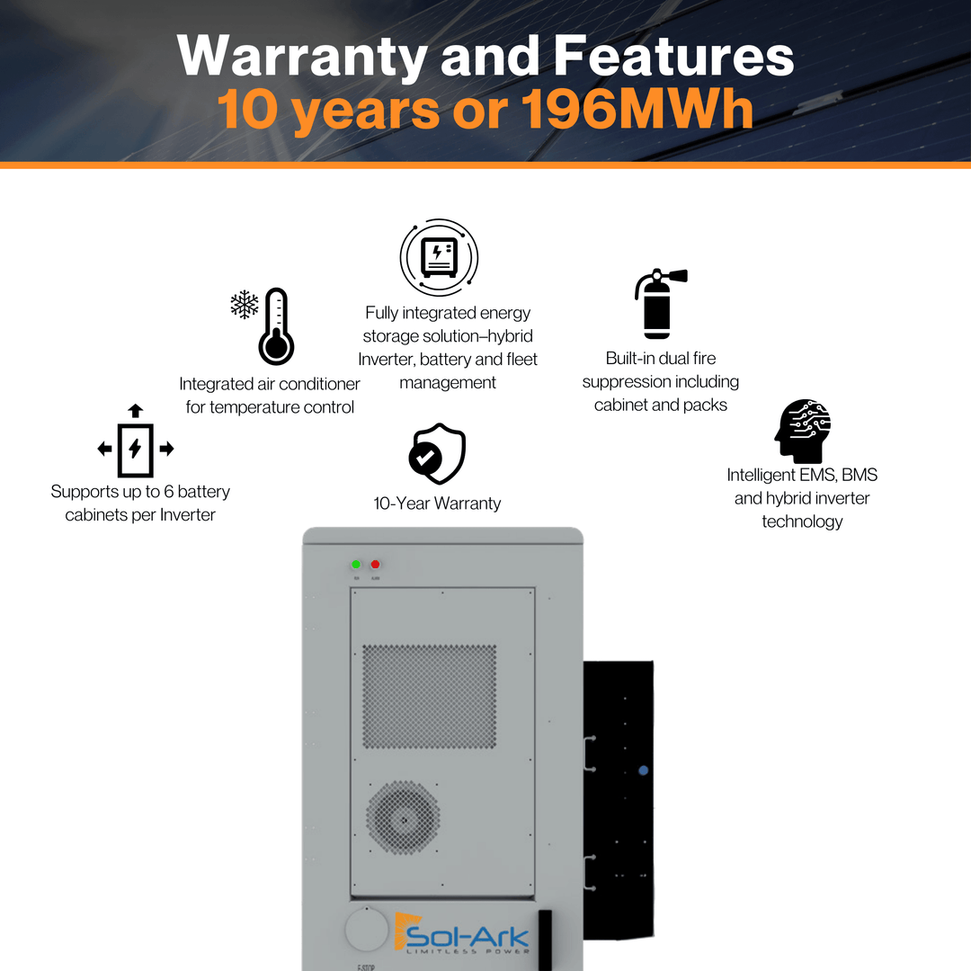 30KW Sol-Ark L3 Series LimitLess Lithium Battery Energy Storage Systems , 60Kw or 60Kw IP  - 120/208V, 3L/N/PE, 50 or 60Hz