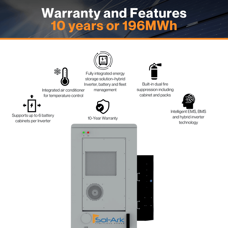 30KW Sol-Ark L3 Series LimitLess Lithium Battery Energy Storage Systems , 60Kw or 60Kw IP  - 120/208V, 3L/N/PE, 50 or 60Hz