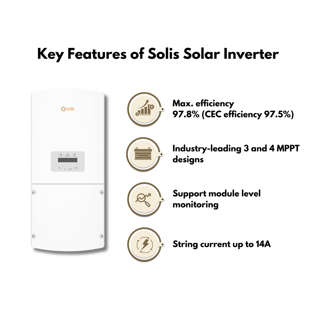 Solis (1P10K-4G-US-APST) 10kW 600Vdc Grid-tied - Single Phase String | 4 MPPTs | US Version | APSC Transmitter | CA Rule 21 & UL 1741 SB Certification