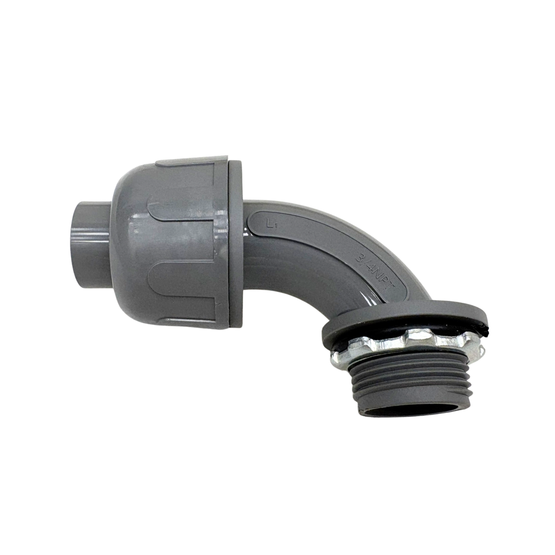 Anamet Liquid Tight Fittings Non-Metallic Connector - 3-Piece -  2", 1 1/2", 1 1/4", 1", 3/4", 1/2"  - Straight or 90-Degree Swivel - For Electrical Conduit - NMLT Series
