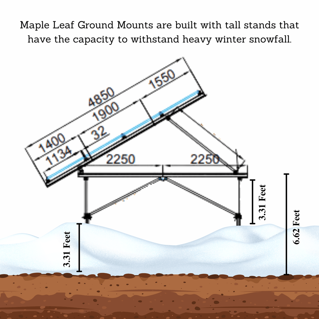 Maple Leaf 8 Panel Solar Ground Mount – Adjustable Angle | Easy Installation