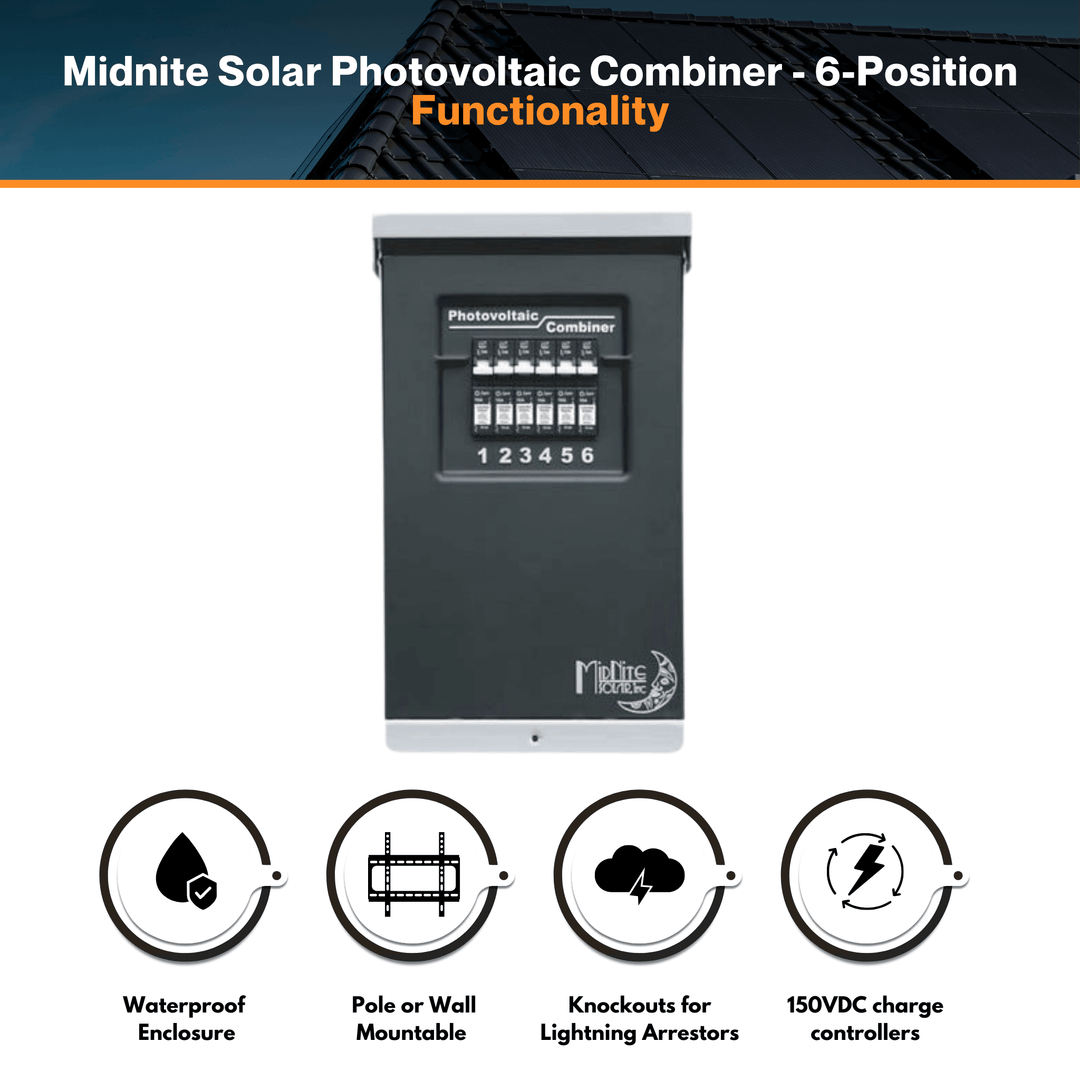 Midnite Solar Photovoltaic Combiner - 6-Position | Model# MNPV6