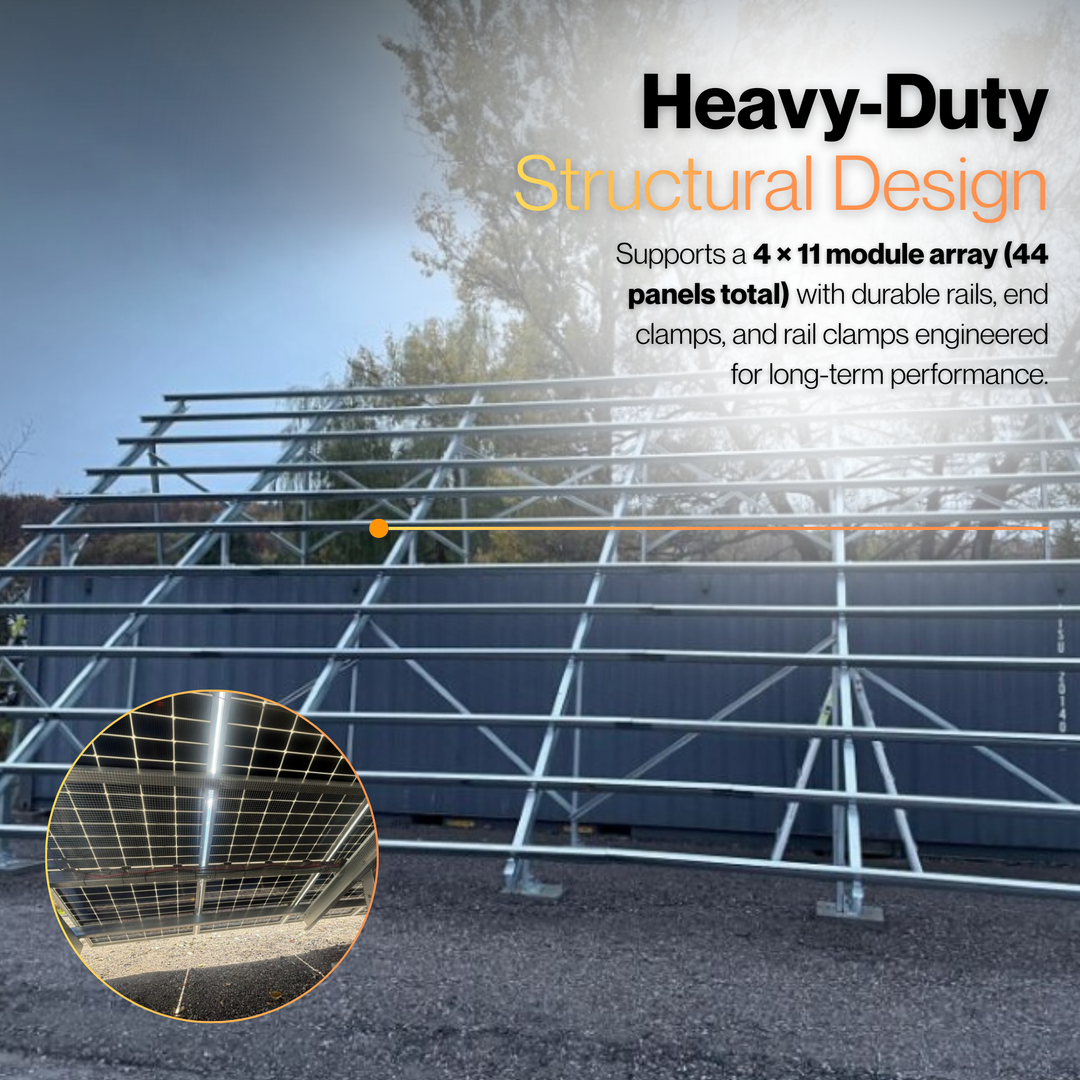 Shipping Container Mount System for Solar Panels | Heavy-Duty Solar Power Mounting System to Convert Shipping Container