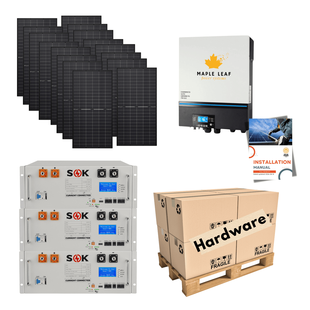 48v 6500EX Maple leaf Solar Kit - Optional Split Phase [120/240] | SOK Battery Version | Perfect For On-grid & Off-grid Systems