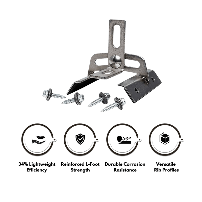 S-5! ProteaBracket-34% Lightweight-Face-Fastened - Trapezoidal-Rib Metal Roof Brackets