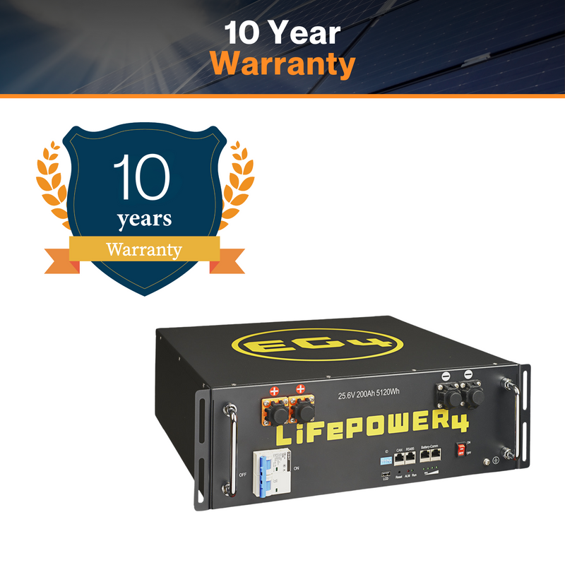 EG4 LifePower4 V2 Server Rack Battery - 24V 200Ah | LiFePo4 16-Cell | 200A BMS | W/ Fire Arrestors | 64 Batteries Parallel | 80% DOD | IP21 Ratings