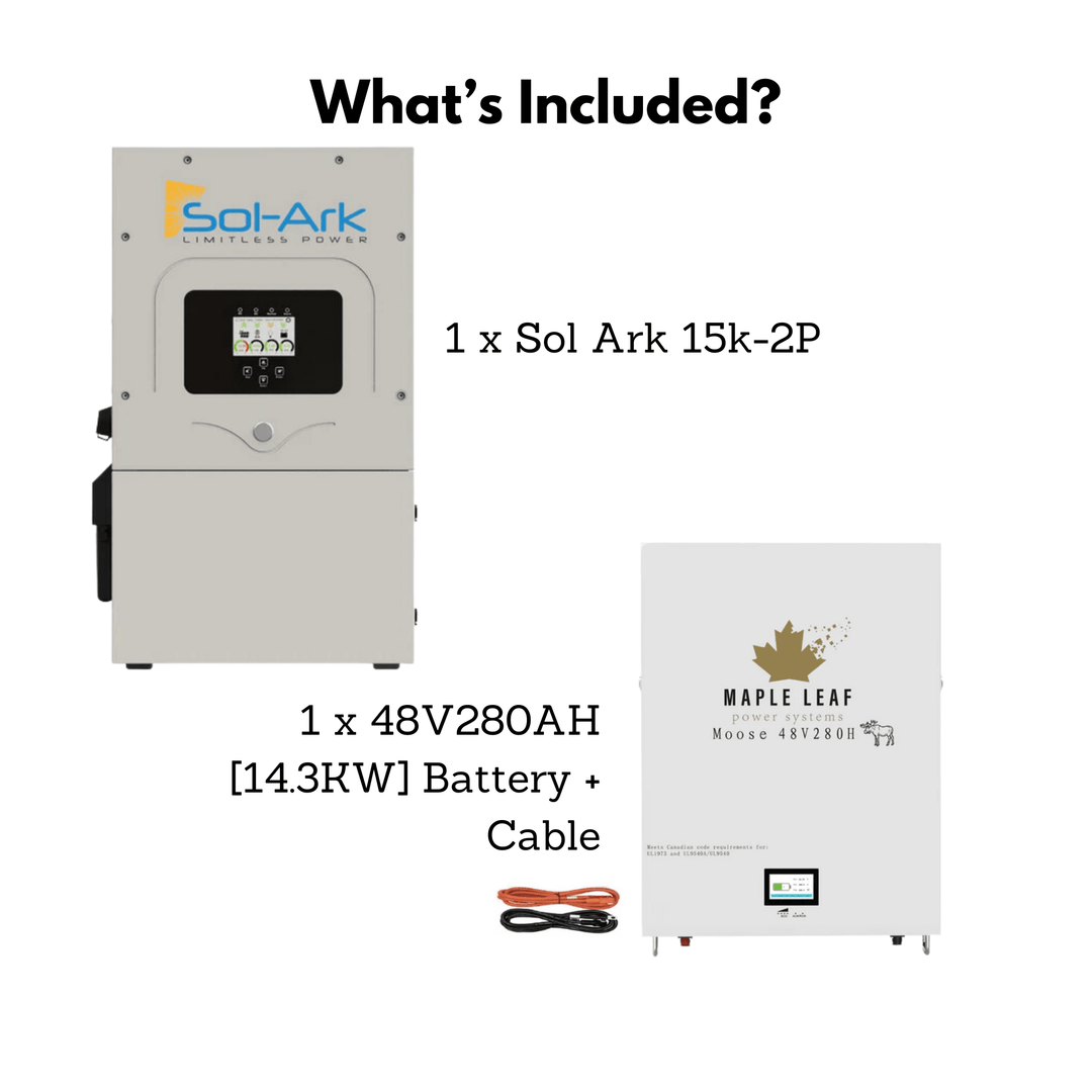 Sol-Ark 12Kpv And Maple Leaf 48V280AH [Heated] Battery Pack – For Hybrid System & Off Grid System | ESS Battery Solution | UL9540A, UL9540 Certified