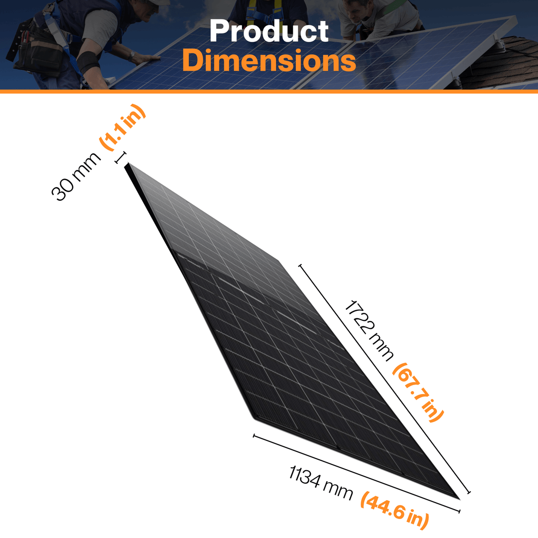 Maple Leaf All Black Bifacial Solar Panel 430W - PALLET OF 37 - W/ N-type Mono Cells | IP68 Junction Box |  IP67 MC4 Cable