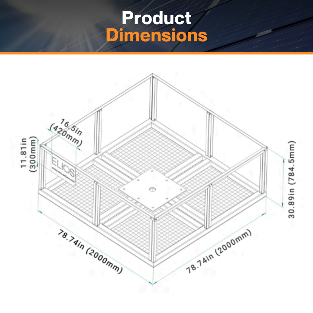 Elios Basket 8 Panel Post Elios Arbora P8 – Fill with Rock & Concrete | Hold 3000kg Rock | 1.4kN/m² Snow Load