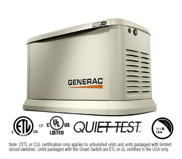 Generac 18 KW Home Generator - With Or Without 100 Amp | 16-Circuit Transfer Switch | 100 Amp
