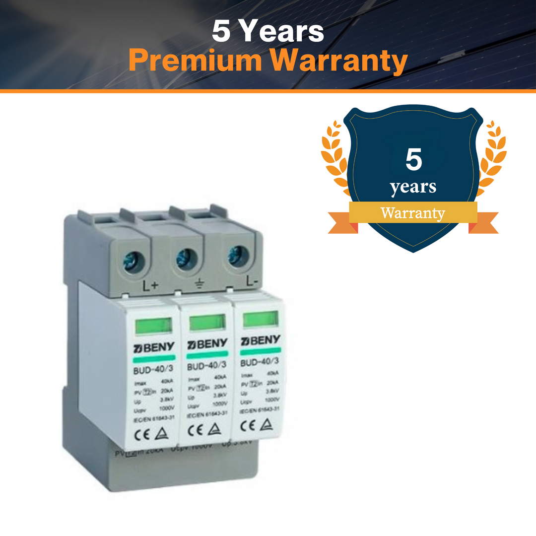 DC Surge Protector BUD-40/3 1000VDC - Surge, Lightning & Over Voltage Protection | Suitable for all PV | IP20 Ratings | 40°C ~ +85°C | UL, CE & TUV Certified