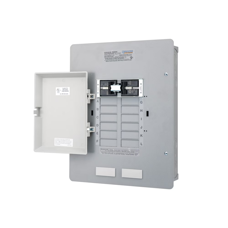 Reliance Controls TRK Series Manual Transfer Panel – 12/20 Circuit Indoor Metal Transfer Switch for Generator Backup Power | TRK0606D (60A/60A) & TRK1006D (100A/60A)