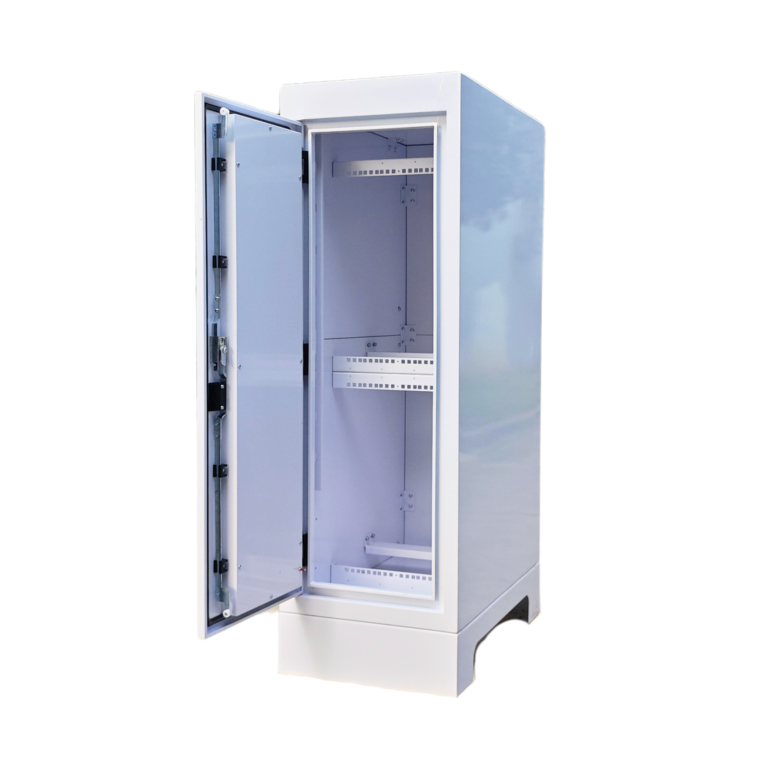Maple Leaf Mountie - Safe Outdoor Battery Cabinet | Insulated Waterproof Steel Enclosure for Server Rack & Solar Power System Batteries | IP65 Rated Battery Power Outdoor Cabinet