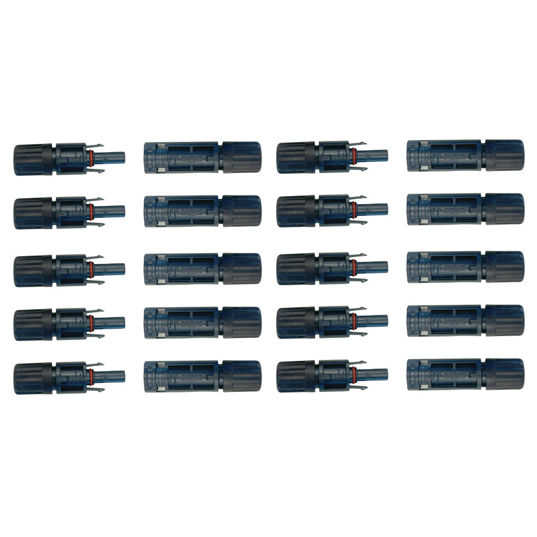MC4 Solar Connectors – UL & TÜV Certified | IP68 Waterproof PV Cable Connectors (6 Pack / 10 Pack)