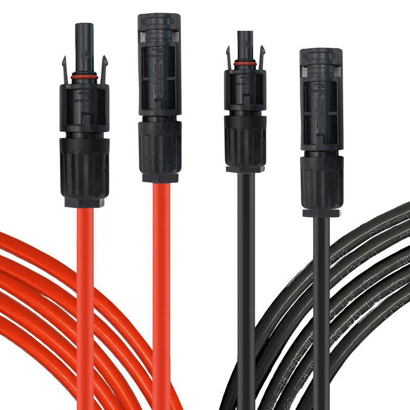 Solar Panel Wire Extension - Pre Attached MC4s | 10awg Tinned Copper Wire | In 10ft, 20ft, 30ft, 50ft Cuts | CSA Approved | 40Ah Ratings