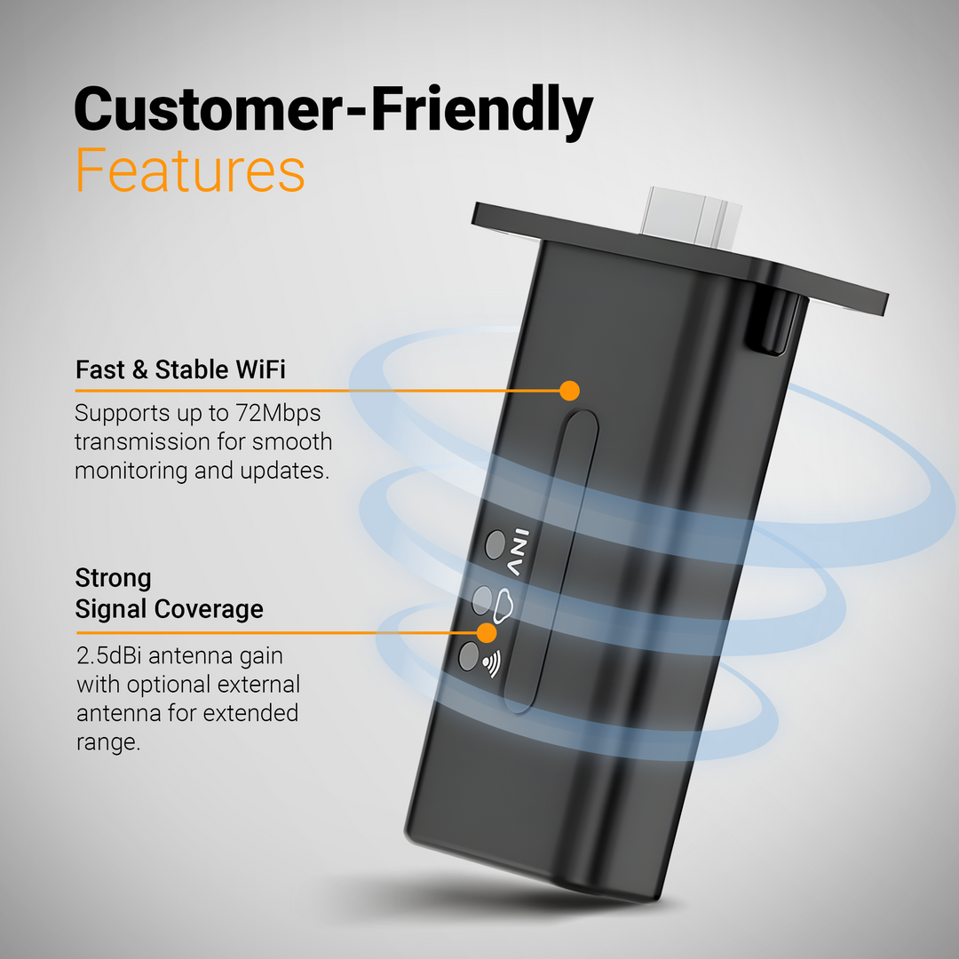 Luxpower WIFI Dongle -  72Mbps Maximum Transmission |  2.5dBi Antenna Gain | HDMI External Interface | W/ IP65 Protection Rating