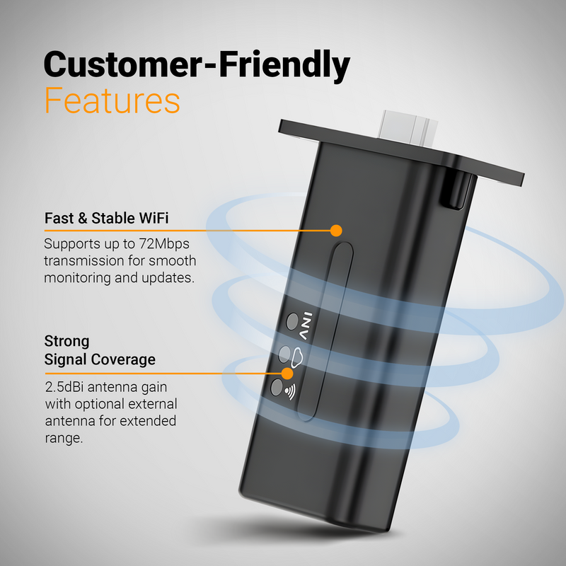 Luxpower WIFI Dongle -  72Mbps Maximum Transmission |  2.5dBi Antenna Gain | HDMI External Interface | W/ IP65 Protection Rating