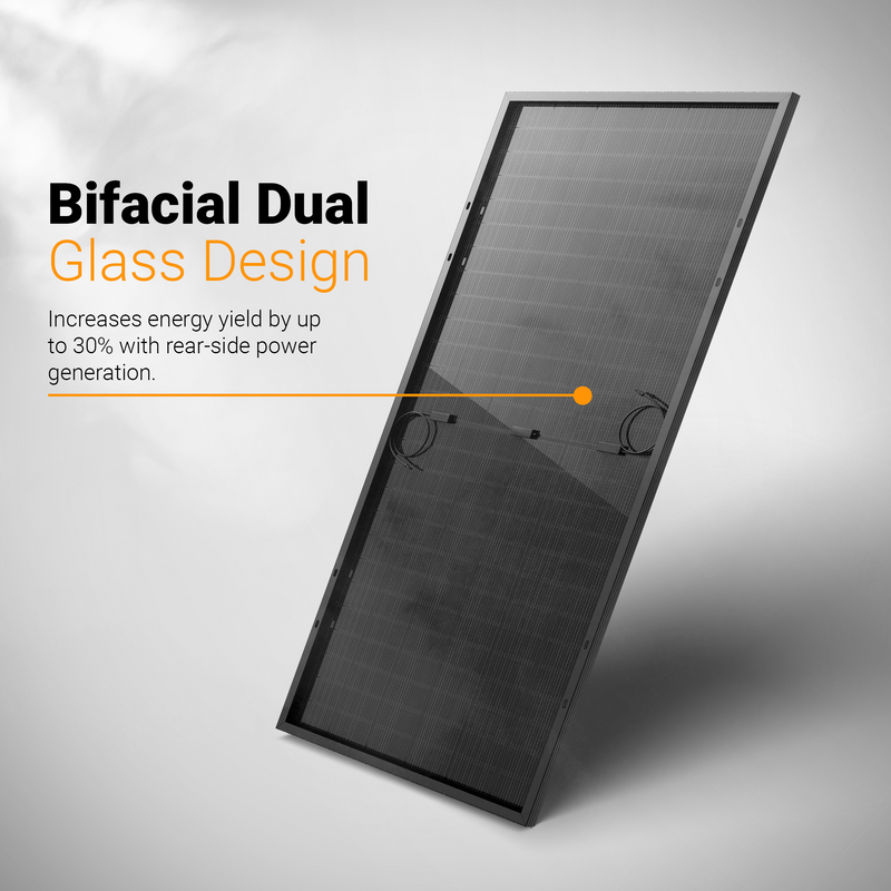 Maple Leaf 640W 5N N-Type TOPCon Bifacial Dual Glass Ultra Black Solar Panel | High-Efficiency N-Type Solar Module with 30-Year Power Warranty