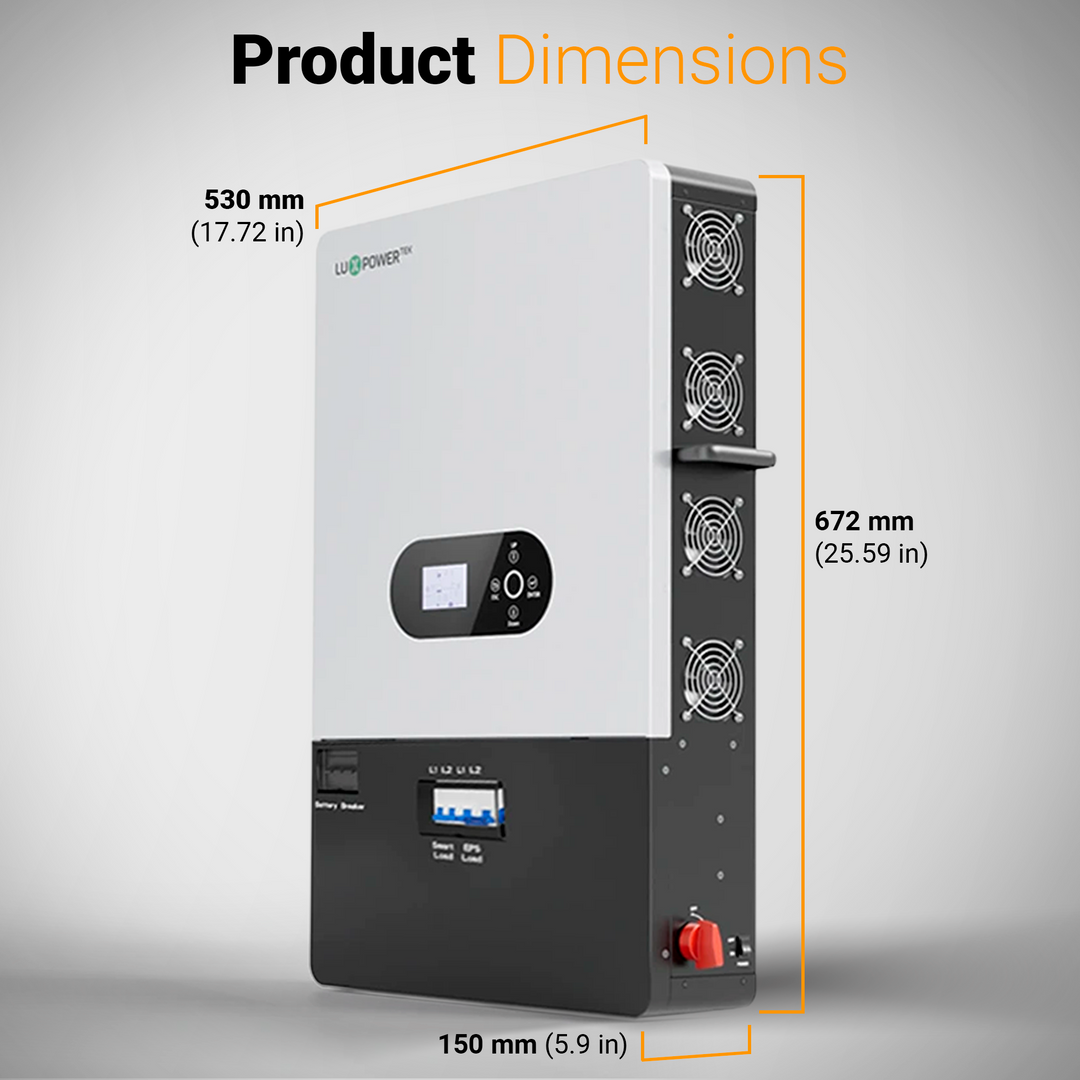 Luxpower SNA-US-15K Off-Grid Split Phase Hybrid Solar Inverter – 15000 Watts | 120/240 V Split Phase Output | Dual MPPT 24 kW PV Input | Lithium Battery &amp; Generator Compatible | Smart WiFi Monitoring | Pure Sine Wave | UL and CSA Certified