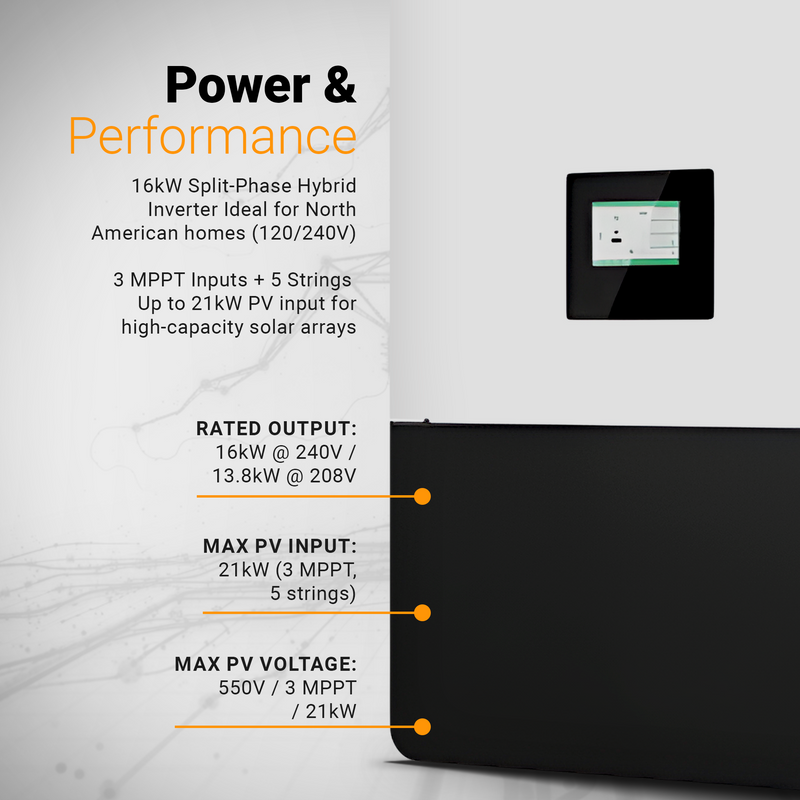 Luxpower GEN-LB-US 16K Hybrid Solar Inverter – 16kW Split-Phase Off-Grid & Grid-Tie Hybrid System | 3-MPPT, Whole-Home Backup, AI Monitoring
