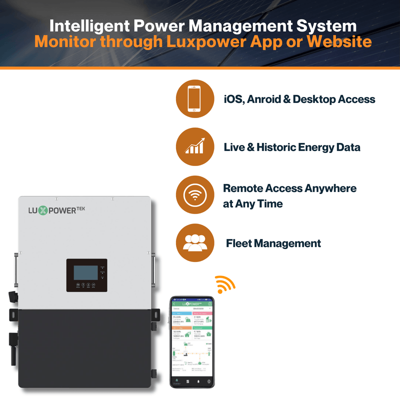 Luxpower LXP-LB-US 10k Hybrid Inverter - 48V 120/240V Split Phase | UL, CEC & CSA Approved