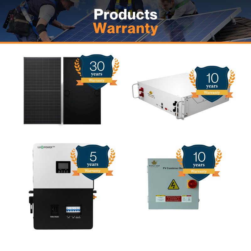 Luxpower SNA-US-6K (Bundle) Kits - Maple Leaf 520W Panels | 48v 100Ah Beaver Battery | Solar Power Kits for House, Cabin & Off-Grid